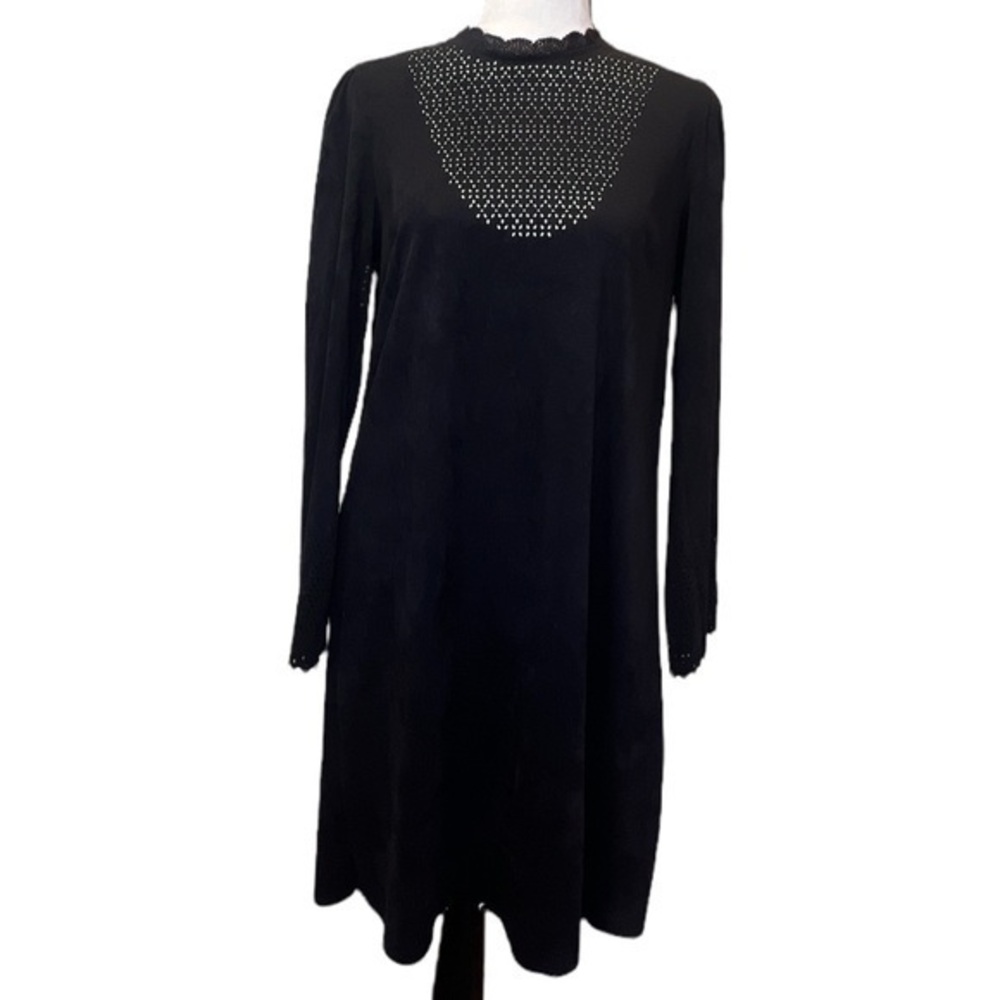 Zara Faux Suede Little Black Dress